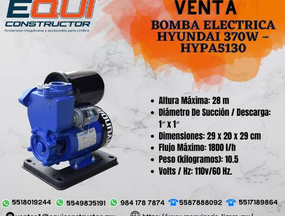 Venta de Bomba Electrica HYUNDAI 370W -HYPA5130