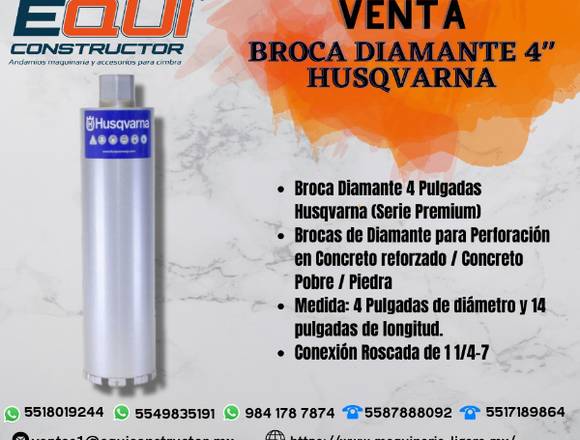 Venta de Broca Diamante 4" HUSQVARNA 