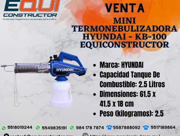 Venta de mini Termonebulizadora HYUNDAI-KB-100