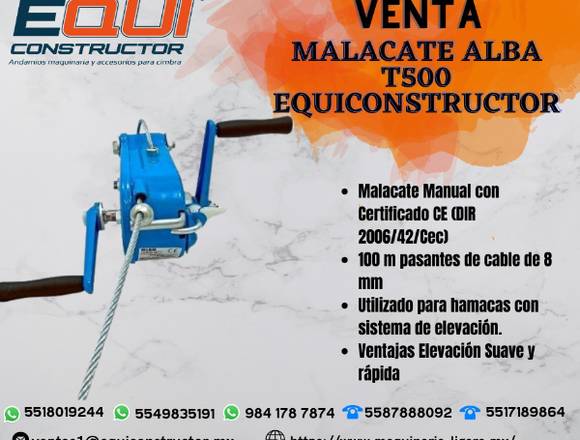 Venta de Malacate Alba T500 EQUICONSTRUCTOR 