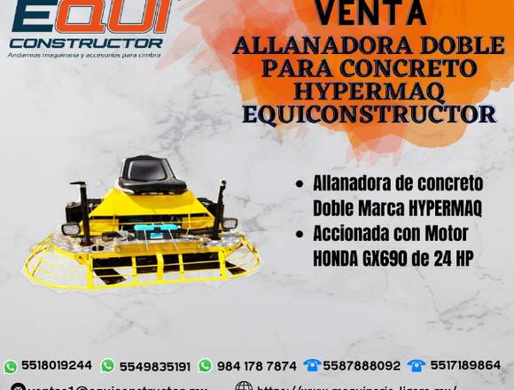 Venta de Allanadora Doble para Concreto HYPERMAQ 