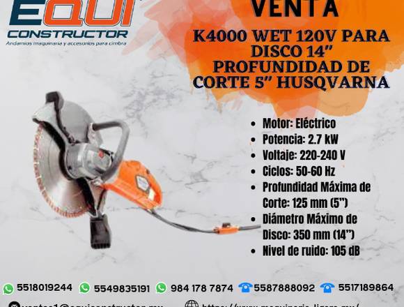 Venta de K400 120V para disco 14" HUSQVARNA 