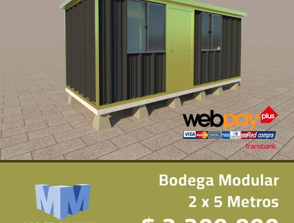 Bodega modular de 2x5 metros adaptable