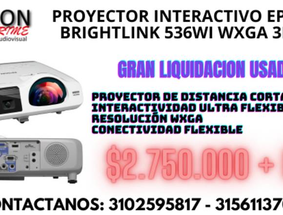 PROYECTOR INTERACTIVO EPSON BRIGHTLINK 536WI WXGA 