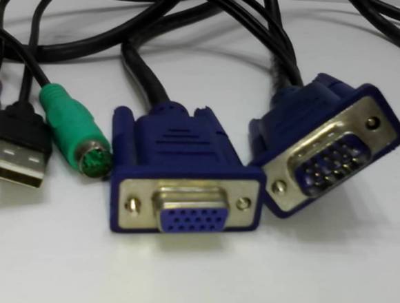 Cable Vga Para Teclado, Mouse, Monitor Y Usb.