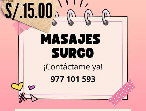 Masajes Surco s/.15.00 Lima