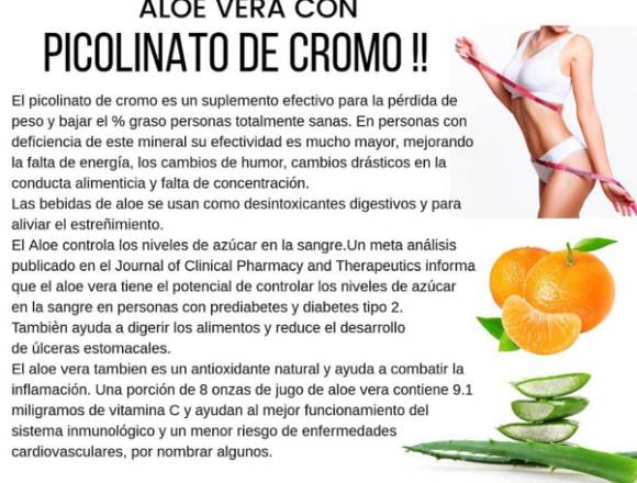  BEBIDA CON ALOE, VITAMINAS Y CROMO