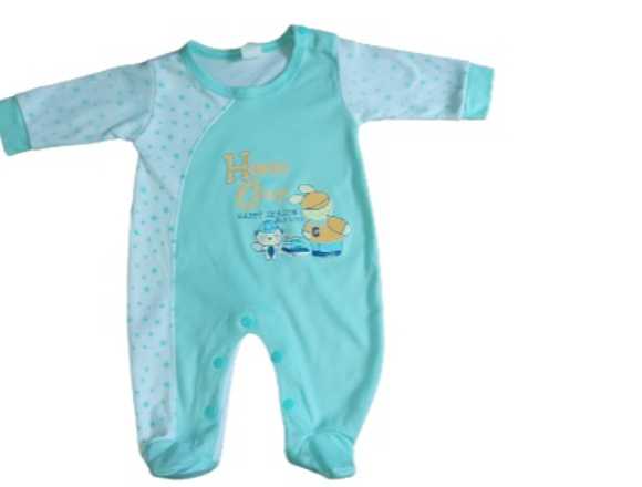 Pijama azul aguamarina enteriza para bebé