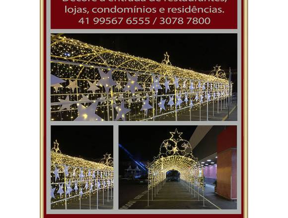 Túnel de luz decoração de Natal - Locação