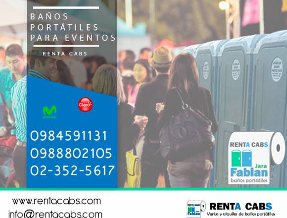 Baños portátiles de alquiler para eventos Quito