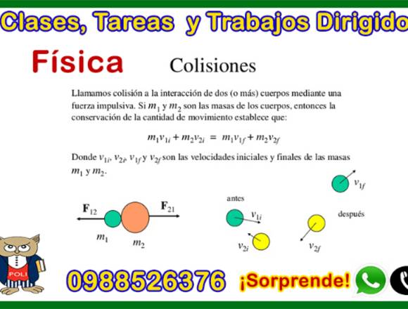 Clases particulares, trabajos, tareas, pruebas