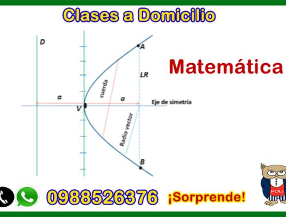 Clases a domicilio de matemática,química,física