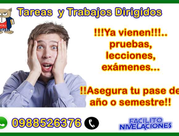 Clases, tareas dirigidas y trabajos de fisica