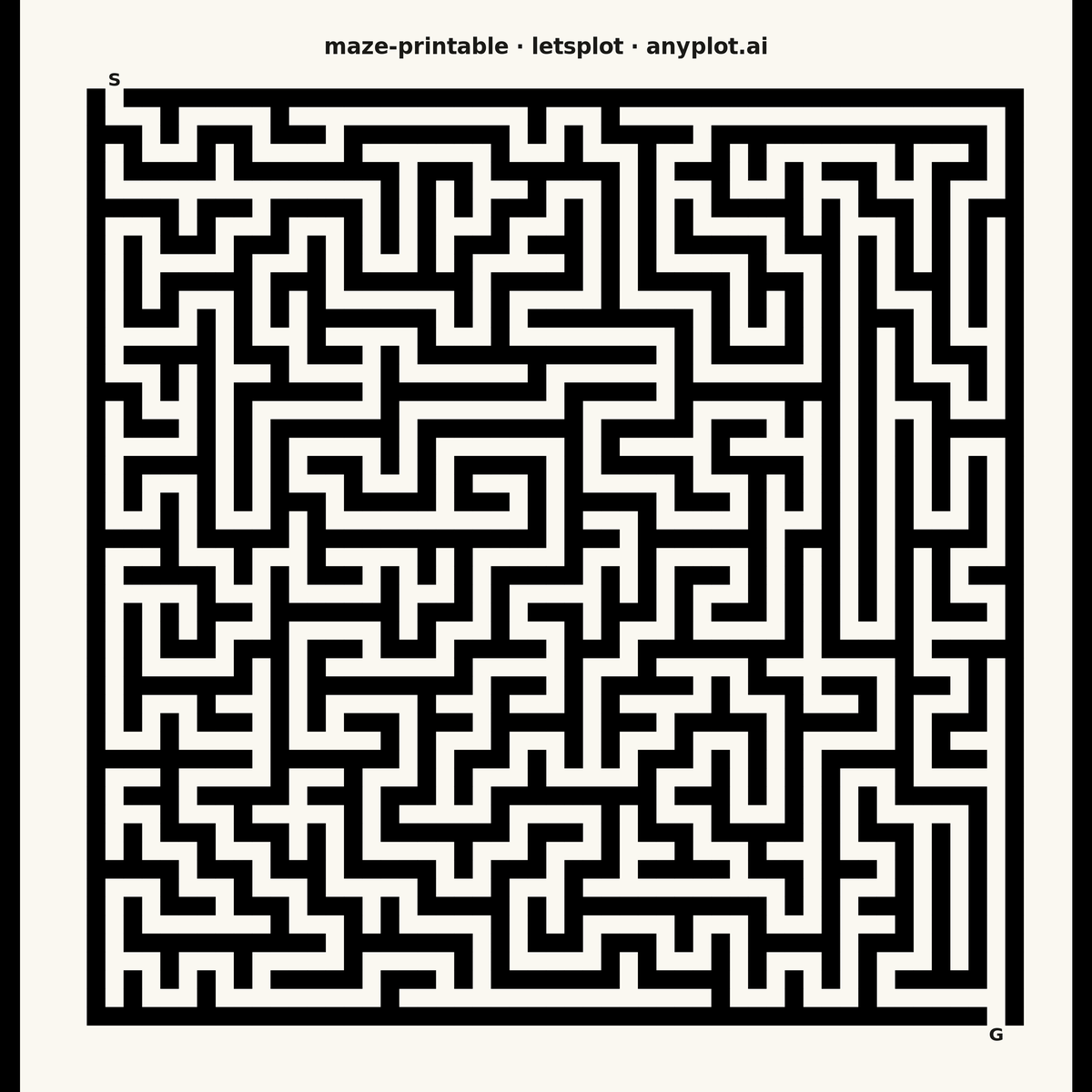 Printable Maze Puzzle rendered with lets-plot