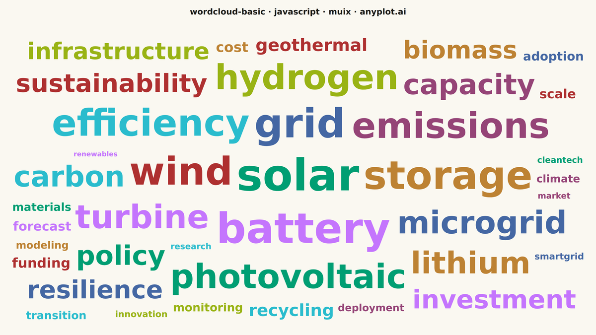 Basic Word Cloud rendered with MUI X Charts