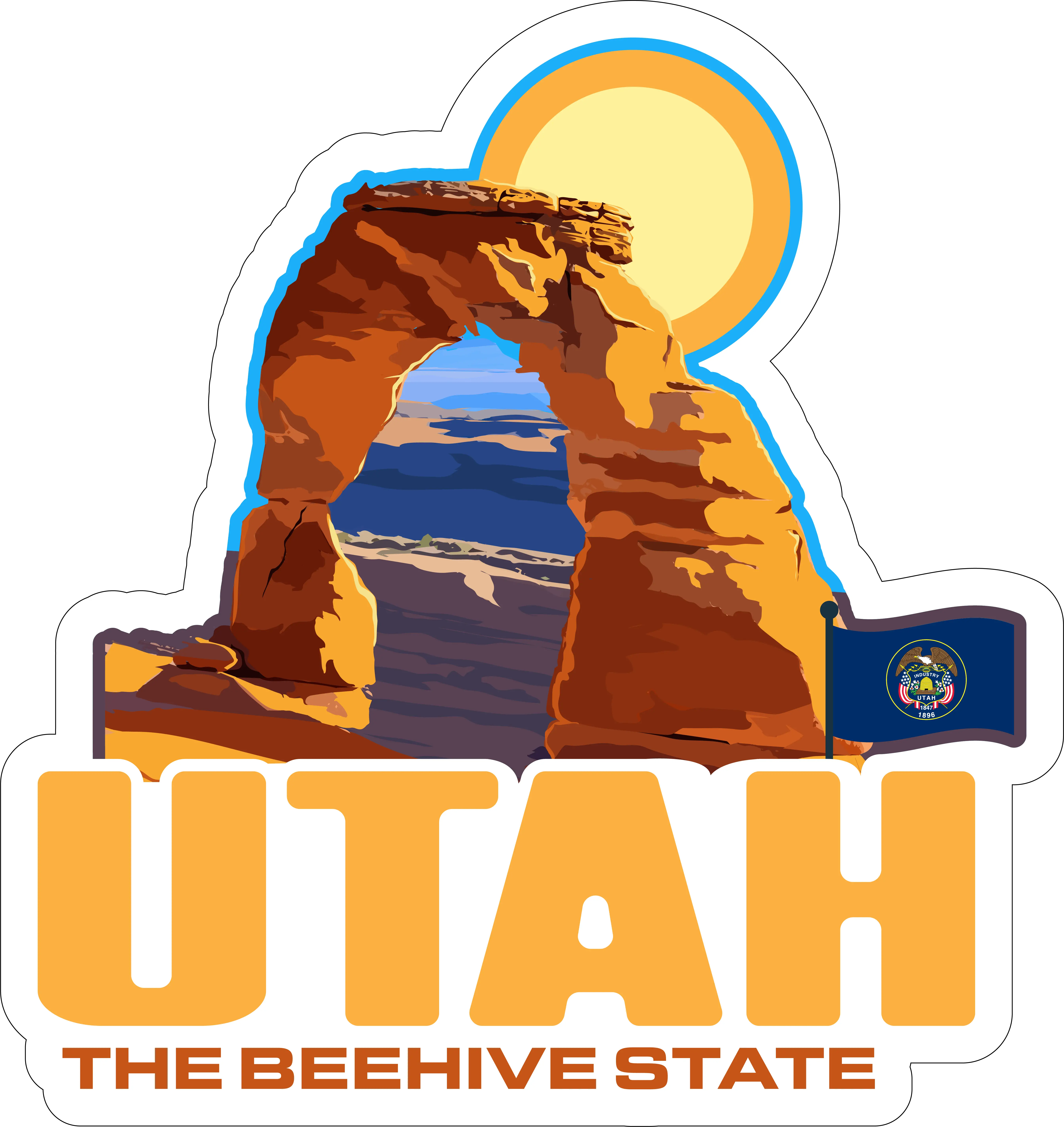 Uth Window Sticker Utah Adventure Sticker | Anytime Stickers