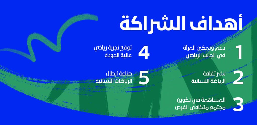 المساهمة في تجهيز منظومة رياضية متكاملة للفرق النسائية في مختلف الألعاب الرياضية