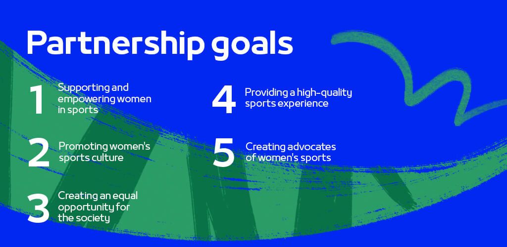 Promoting women's participation in sports and contributing to high-level experiences across the spectrum of the industry