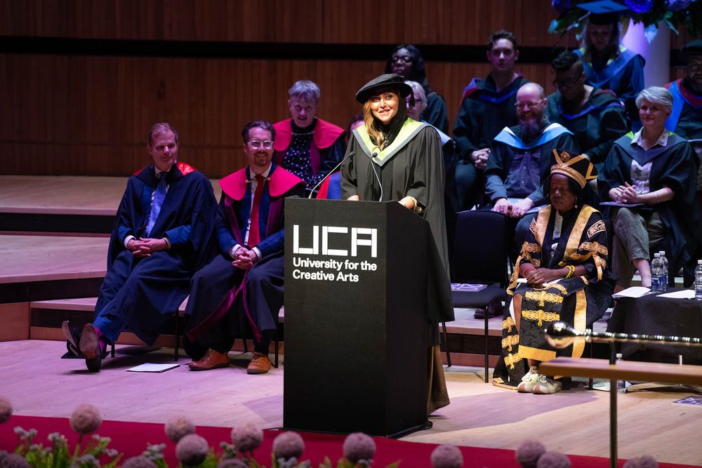 Her Royal Highness Princess Lamia Bint Majid Al Saud, Secretary General of Alwaleed Philanthropies Global, has been awarded an Honorary Doctorate by the University for the Creative Arts