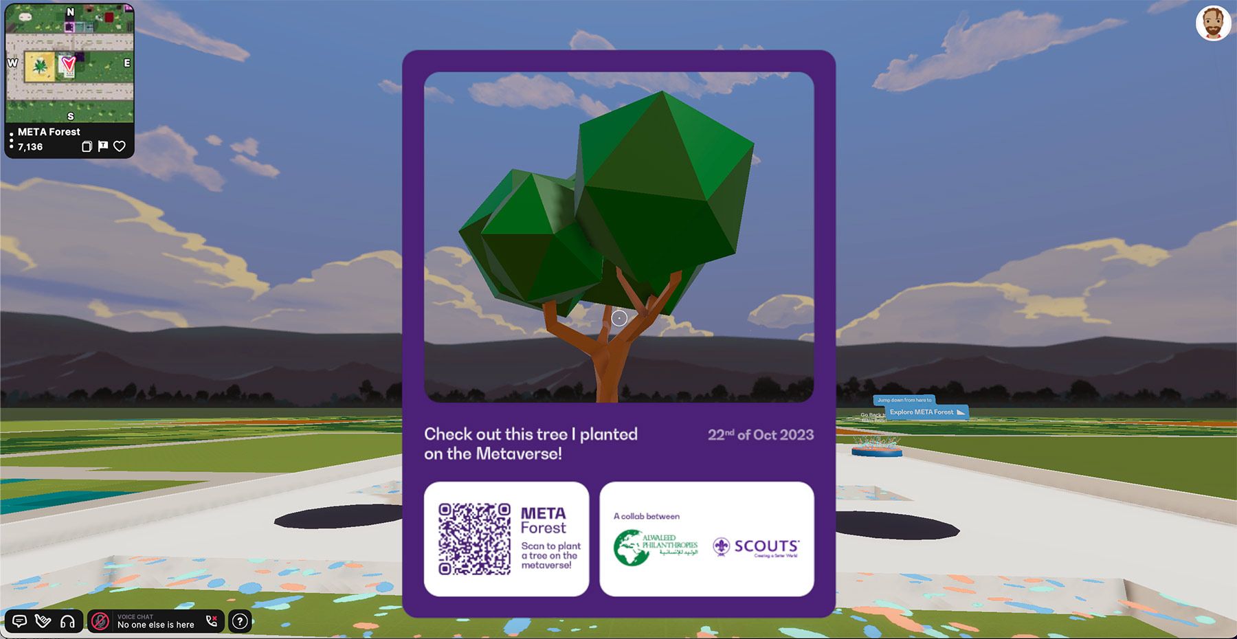 Metaverse planting tree POAP