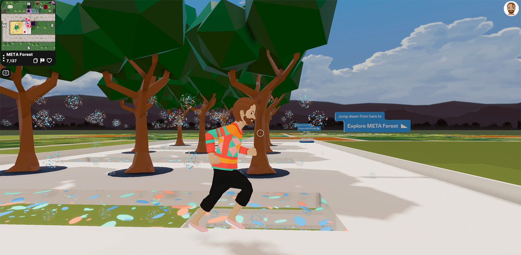 Metaverse decentraland planting tree