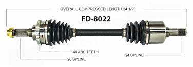 1994 Ford escort cv axle shaft assembly #5