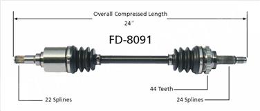 Ford windstar axle nut size #8