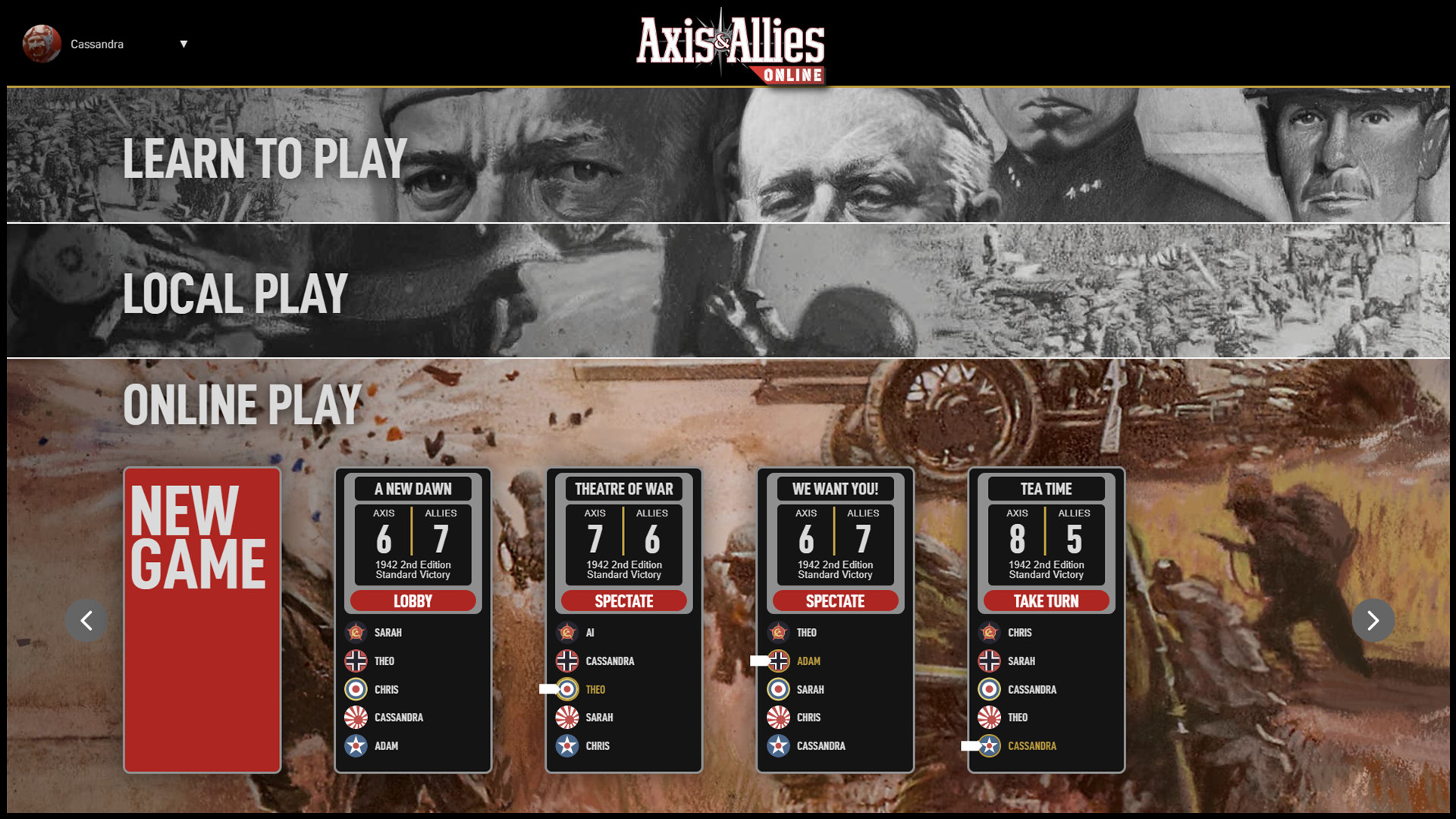 Axis & Allies Online Screenshot 3