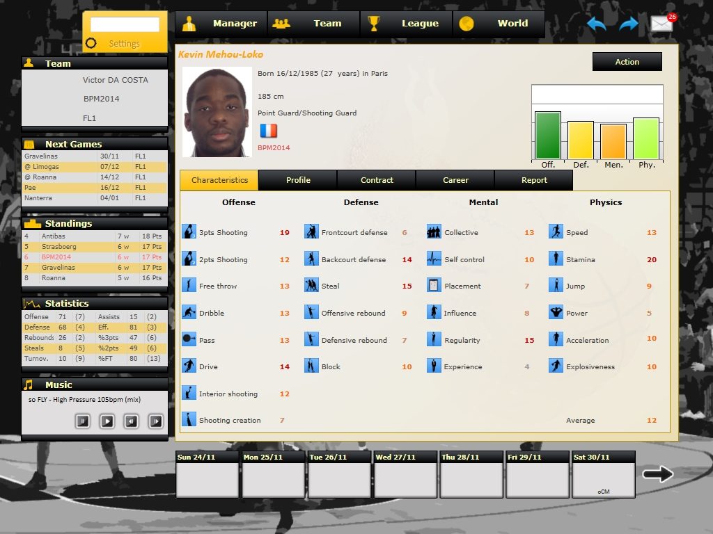 Basketball Pro Management 2014 Screenshot 3