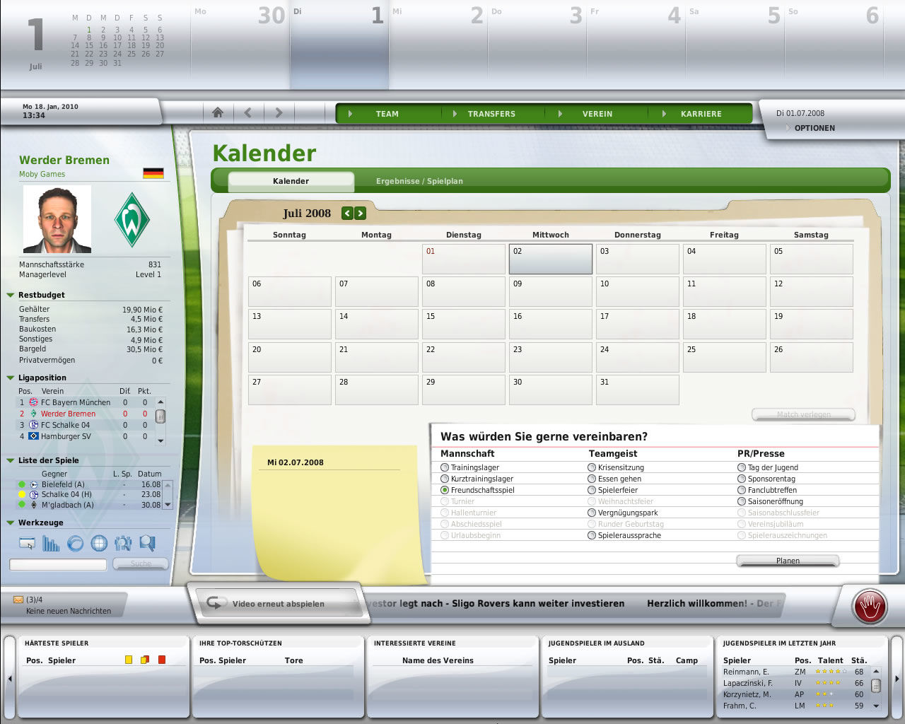 FIFA Manager 09 Screenshot 1