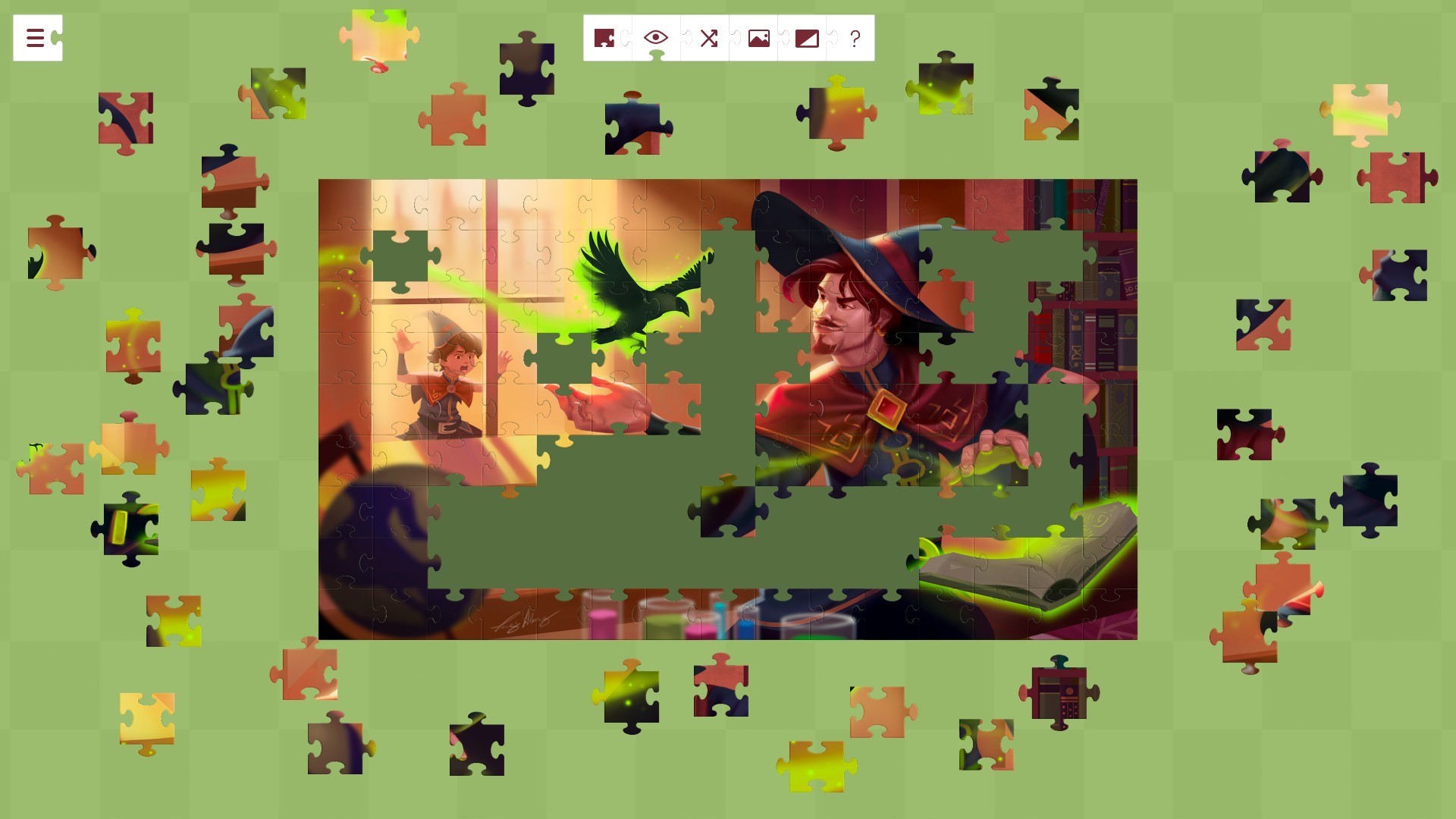 Magic Lessons in Wand Valley: A jigsaw puzzle tale Screenshot 1