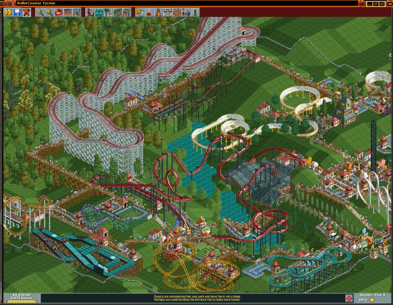 RollerCoaster Tycoon: Deluxe Screenshot 1