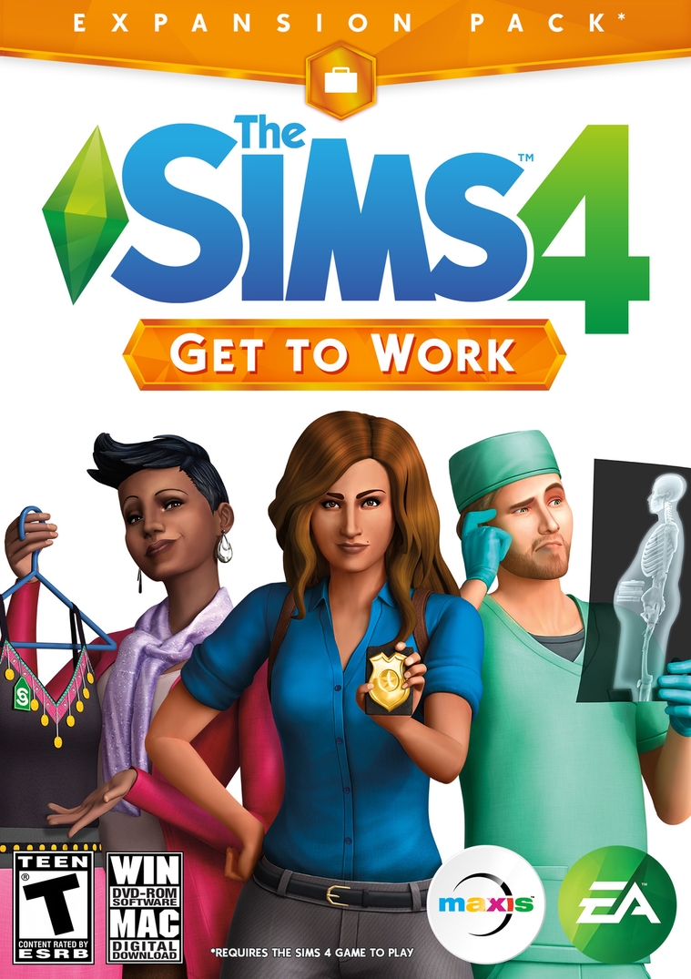 The Sims 4 + Get to Work DLC Origin