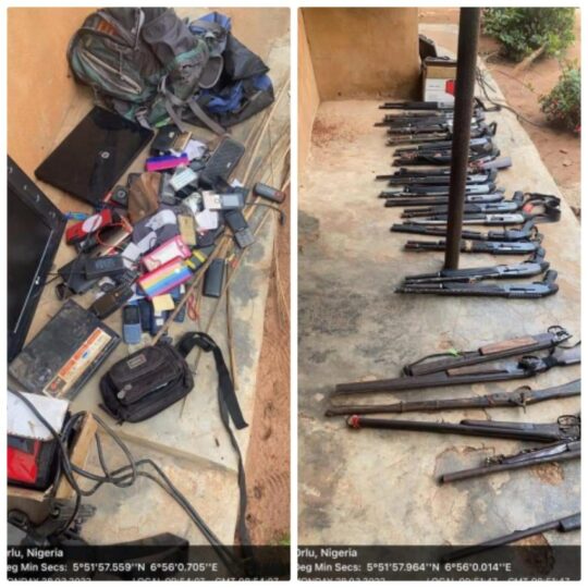 efe items recovered from ipobs esn camp in anambra x