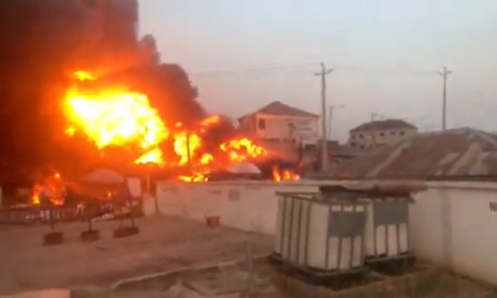 Panic as fuel tanker explodes in Ibadan