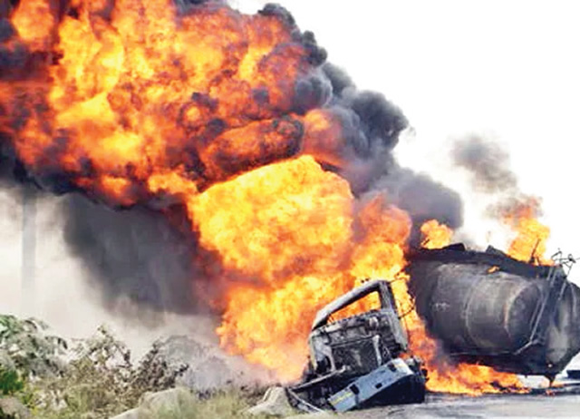 Conoil tanker guts fire in abuja - nigeria newspapers online