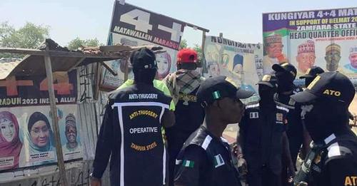 Anti-thuggery committee demolishes apc campaign office in zamfara - nigeria newspapers online