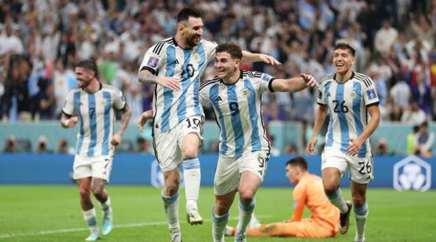 Messi reacts after guiding argentina to world cup final - nigeria newspapers online