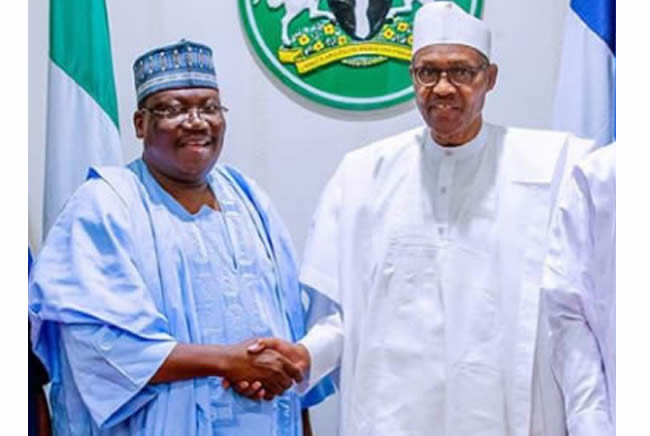 Lawan in closed-door meeting with Buhari 