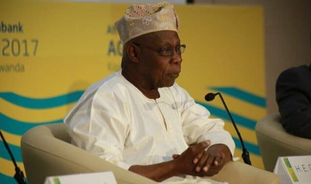 Moment 85-year-old obasanjo jumped down from high podium video - nigeria newspapers online