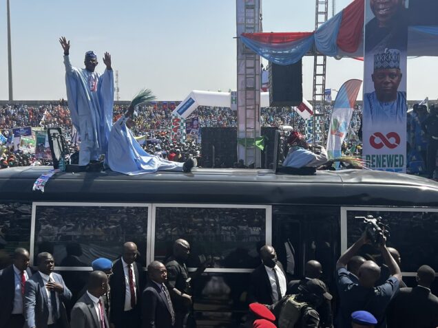 Massive crowd as Kaduna stands still for Tinubu (Photos)