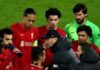 b liverpool players listen to coach jurgen klopp x