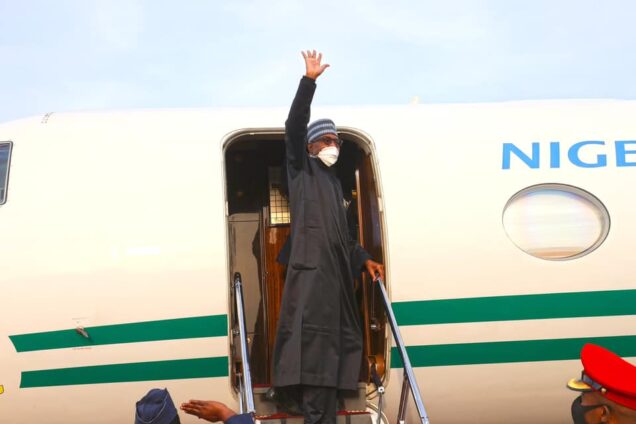 In the midst of hunger chaos buhari flies out again nigeria newspapers online