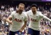 aaba harry kane celebrates scoring his penalty with heung min son x