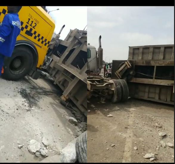 Container falls crushes cart pusher to death in lagos - nigeria newspapers online