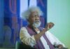 ceee professor wole soyinka addressing the audience at the world poetry day event held in lagos nigeria x