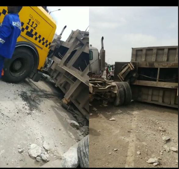 Container crushes cart pusher in lagos driver flees - nigeria newspapers online