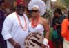 bf high chief nwabueze and ugonne after the decoration x