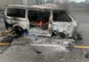 eeda the toyota hiace bus while on fire x