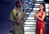 rema and selena gomez accept the best afrobeats award for news photo x